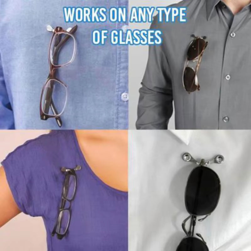 Magnetic Hang Eyeglass Holder Pin Brooches Fashion Multi-Function Portable Clothes Clip Buckle Magnet Glasses Headset Line Clips